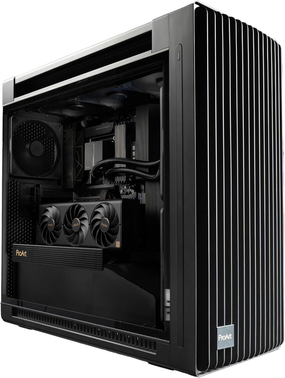 Boitier ProArt PA602 E-ATX, Support de radiateur 420 mm, Ventilateur de 140 mm et Deux Ventilateurs de 200 mm préinstallés, indicateur de poussière IR sur Le Panneau Avant