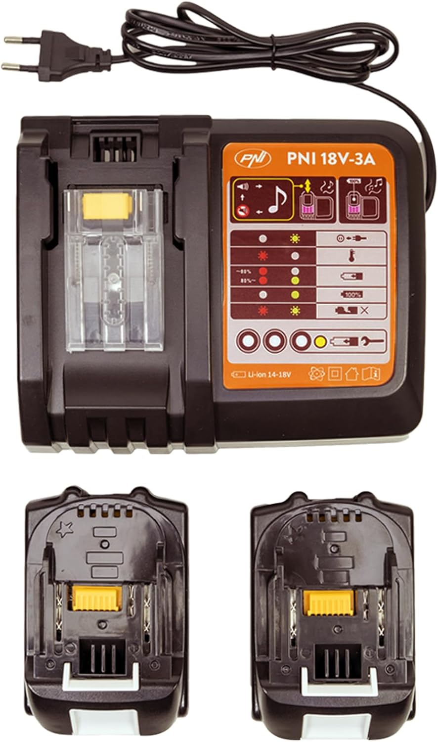 Kit d’outils électriques PNI WK450 avec batteries 18V 5.0Ah, chargeur inclus