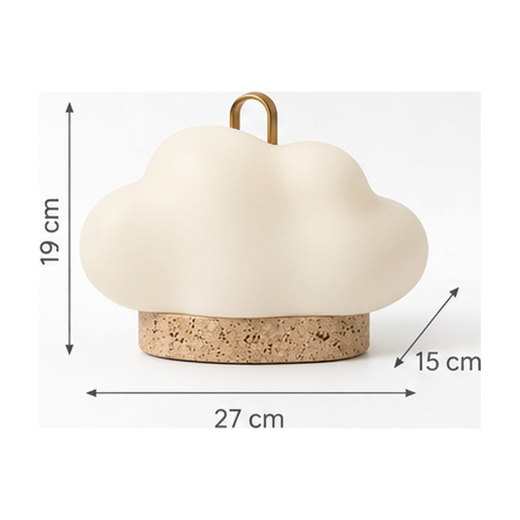 Lampe Nomade Nuage – Éclairage Rechargeable en Résine Ivoire