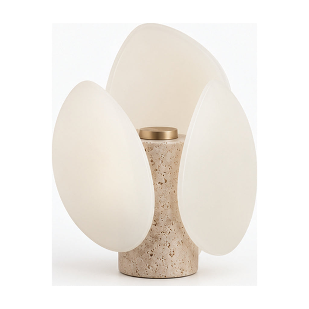 Lampe de Chevet Pétale – Verre Opalin et Commande Tactile