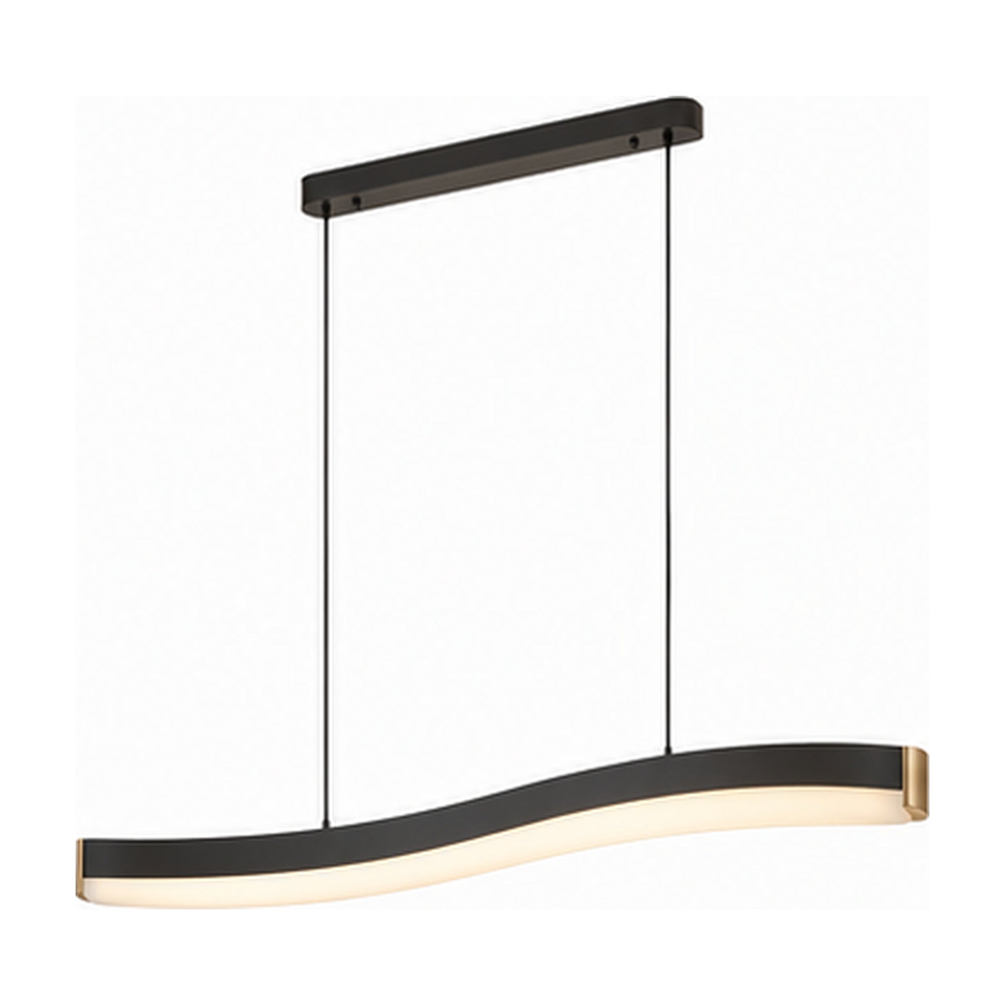 Rampe Lumineuse Sillage – Suspension Linéaire Ondulée 132 cm