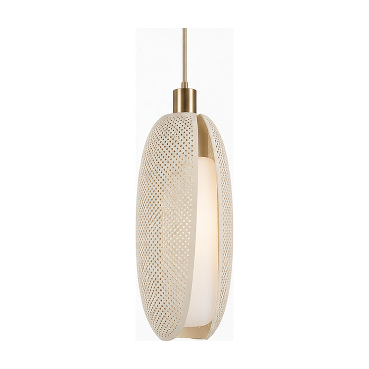 Suspension de Chevet Cocon Linéaire – Double Diffuseur Ivoire
