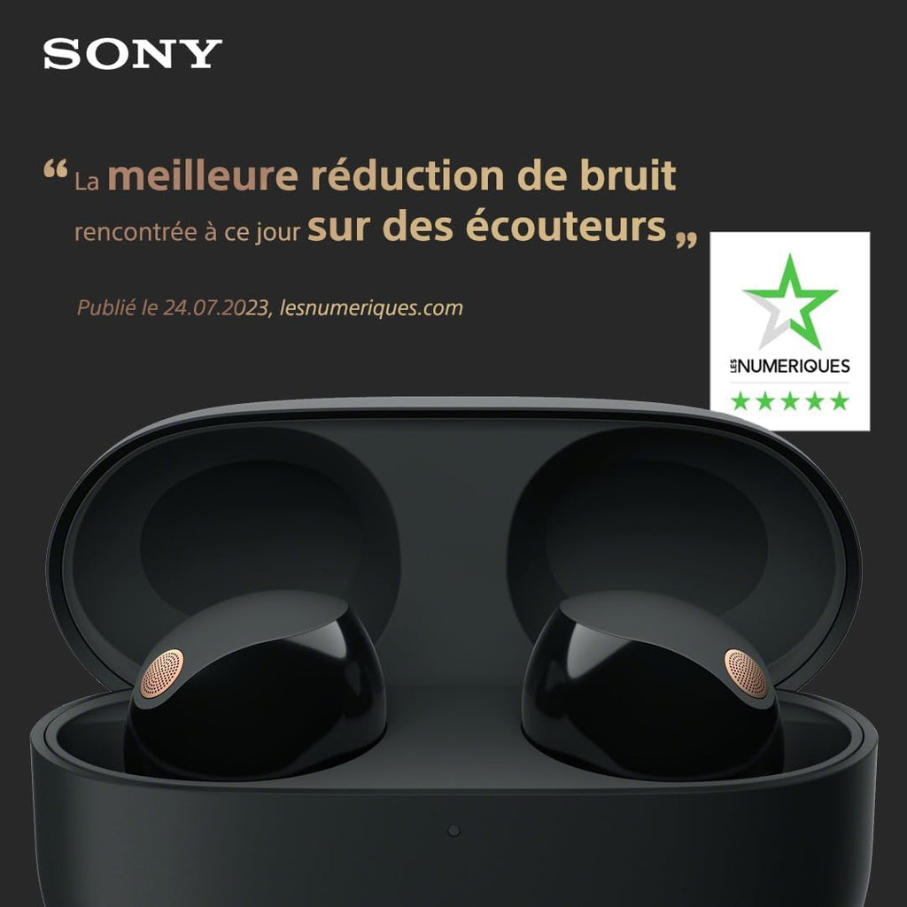 WF-1000XM5 écouteurs sans Fil à réduction de Bruit, Bluetooth, Intra-Auriculaires avec Micro, 36 Heures d'autonomie, Charge Rapide, IPX4, Compatible iOS et Android - Noir