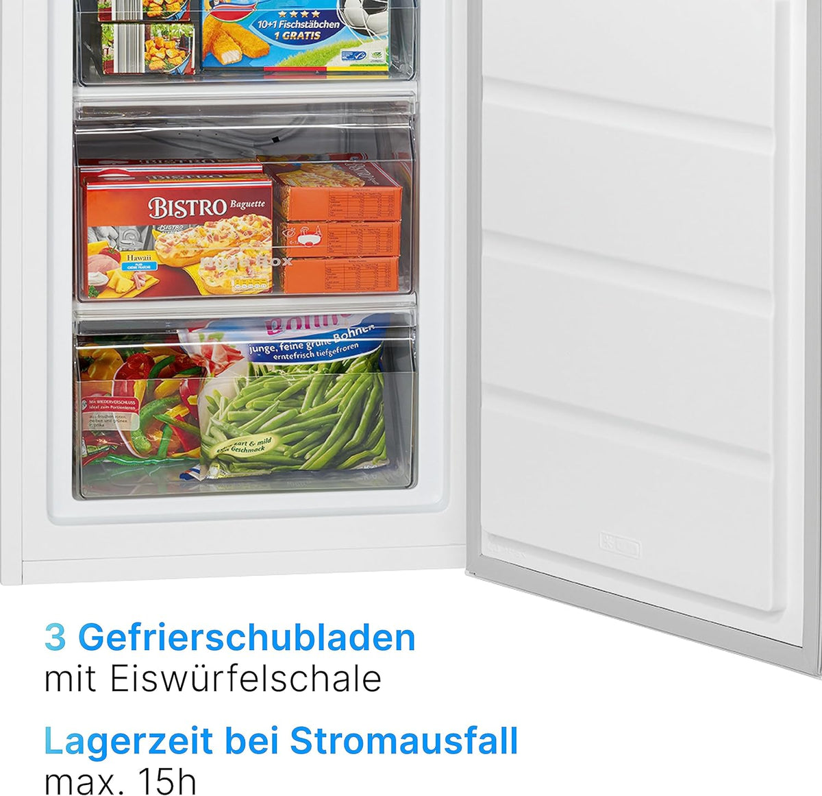Congélateur 85L blanc Bomann GS2196-1-blanc, Volume net : 85 litres, pose libre, Éclairage intérieur à LED, Température réglable, silencieux, economiquecongélateur Autoportante D