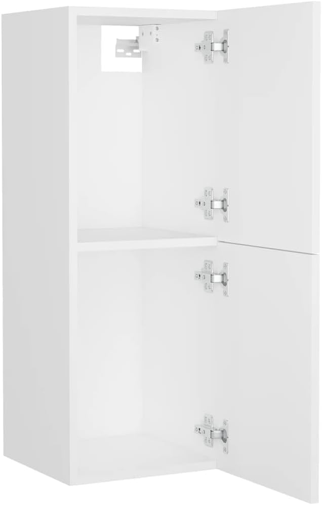 Lauuoeriau Ensemble de meubles de salle de bain en bois blanc pour maison et jardin