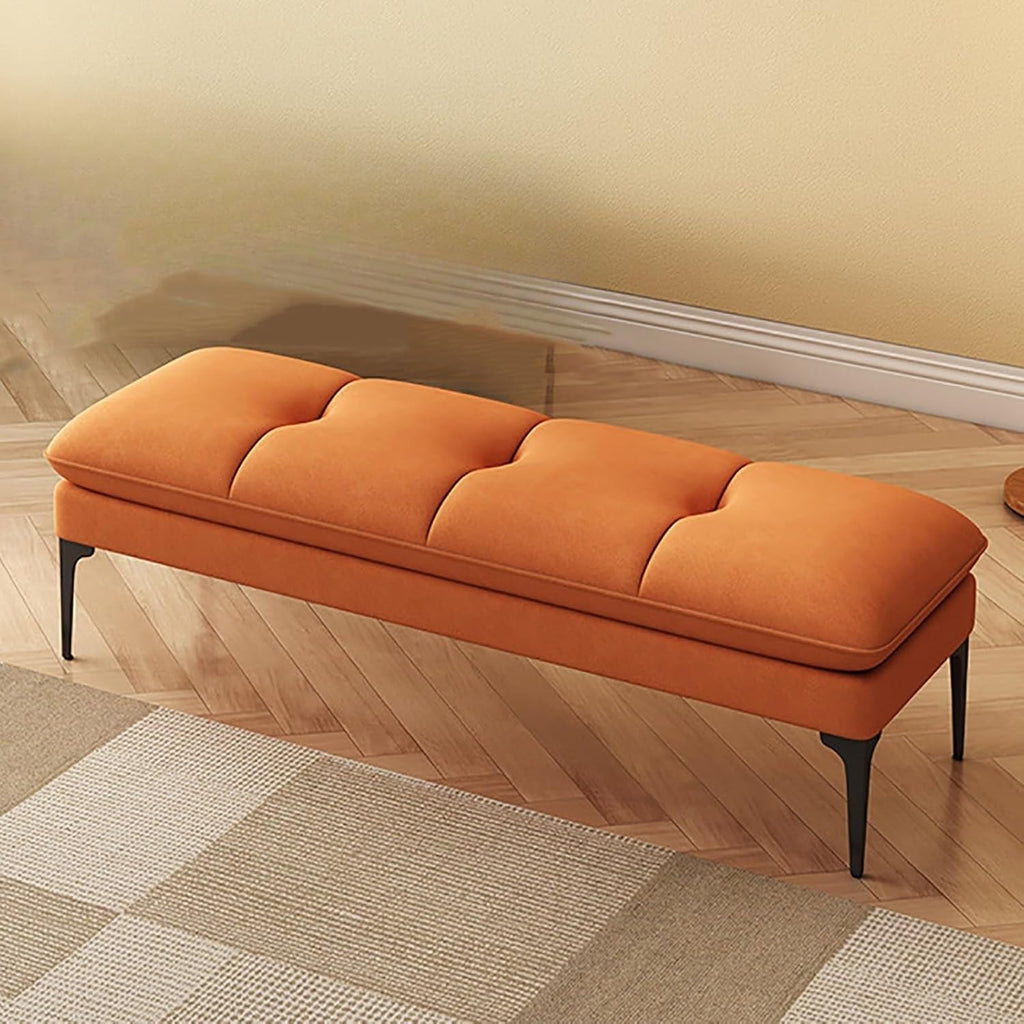 Kavenza Banc De Couloir 80 X 40 X 40 Cm - Banc Bout De Lit - Meuble De Salon - Banquette Lit - Meuble De Chambre À Coucher Orange,23.6" 60cm