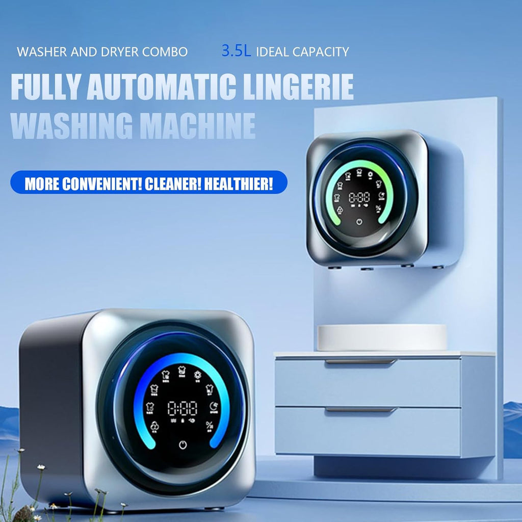 FRANREADER Mini Machine à Laver Et Lave Linge Mural | Lavage & Séchage Automatique 2-en-1, pour sous-vêtements et Linge Délicat Wall-Mounted
