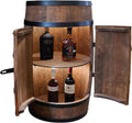 CREATIVE COOPER Casier à Vin en Bois Avec Porte LED - Armoire à Alcool - Étagère à Bouteilles - Minibar 80cm Wenge