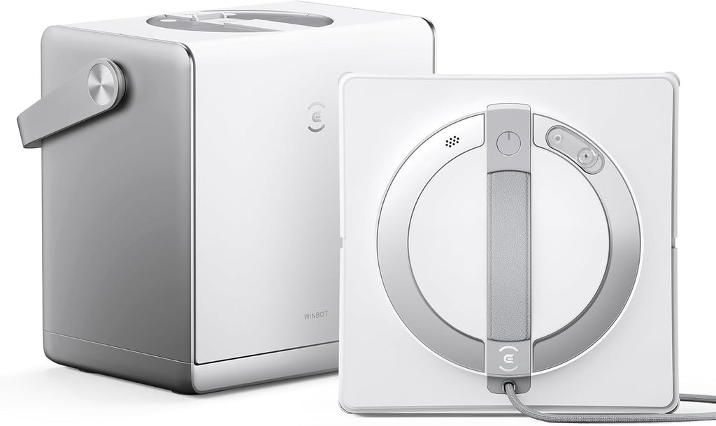 ECOVACS W2 Omni Robot Laveur de Vitre avec Station Multifonctionnelle, Nettoyeur de Vitres avec Système de Protection à 12 Niveaux, Mode de Nettoyage de Bord, Leader de l'industrie