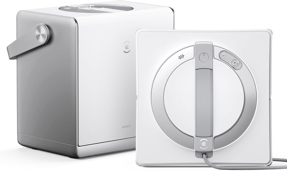 ECOVACS W2 Omni Robot Laveur de Vitre avec Station Multifonctionnelle, Nettoyeur de Vitres avec Système de Protection à 12 Niveaux, Mode de Nettoyage de Bord, Leader de l'industrie