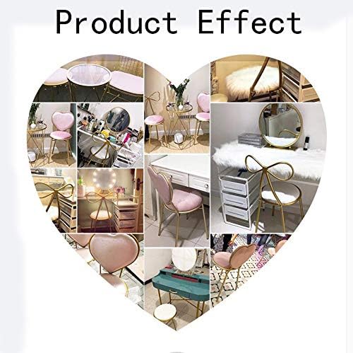 Tabouret de maquillage en forme de papillon en fer doré, chaise créative en cuir synthétique pour coiffeuse, meubles de salle à manger de 87 cm de hauteur, siège blanc élégant pour un usage domestique