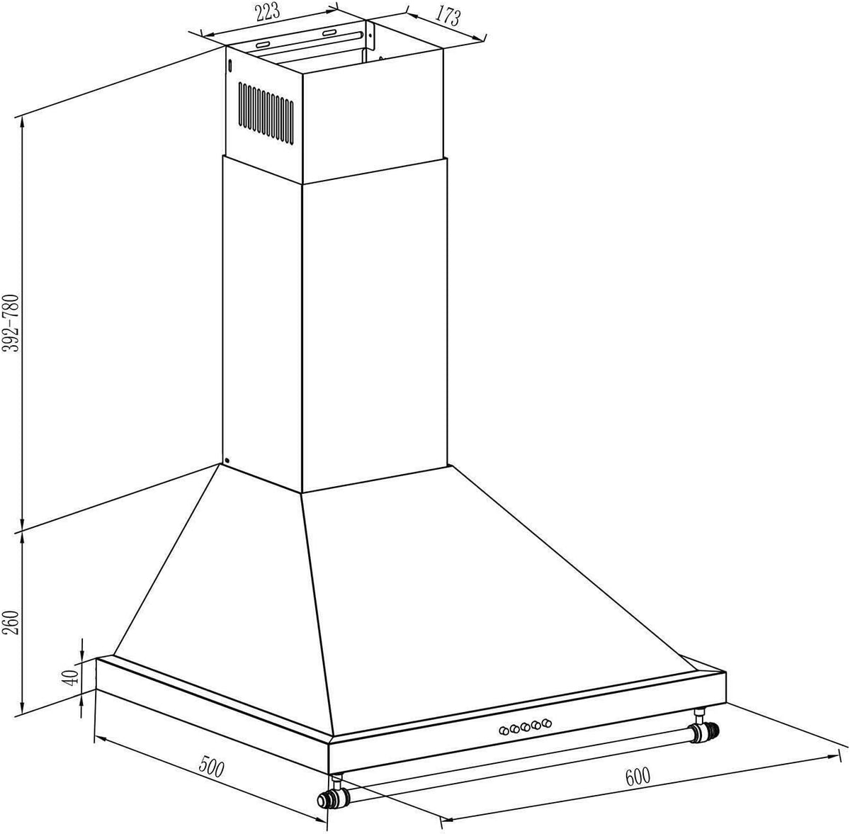 KLARSTEIN 60 - Hotte cuisine sans evacuation, Hotte pas cher, extraction/circulation, 3 niveaux, max. 610 m3/h, fixation murale, filtre à graisse aluminium - blanc