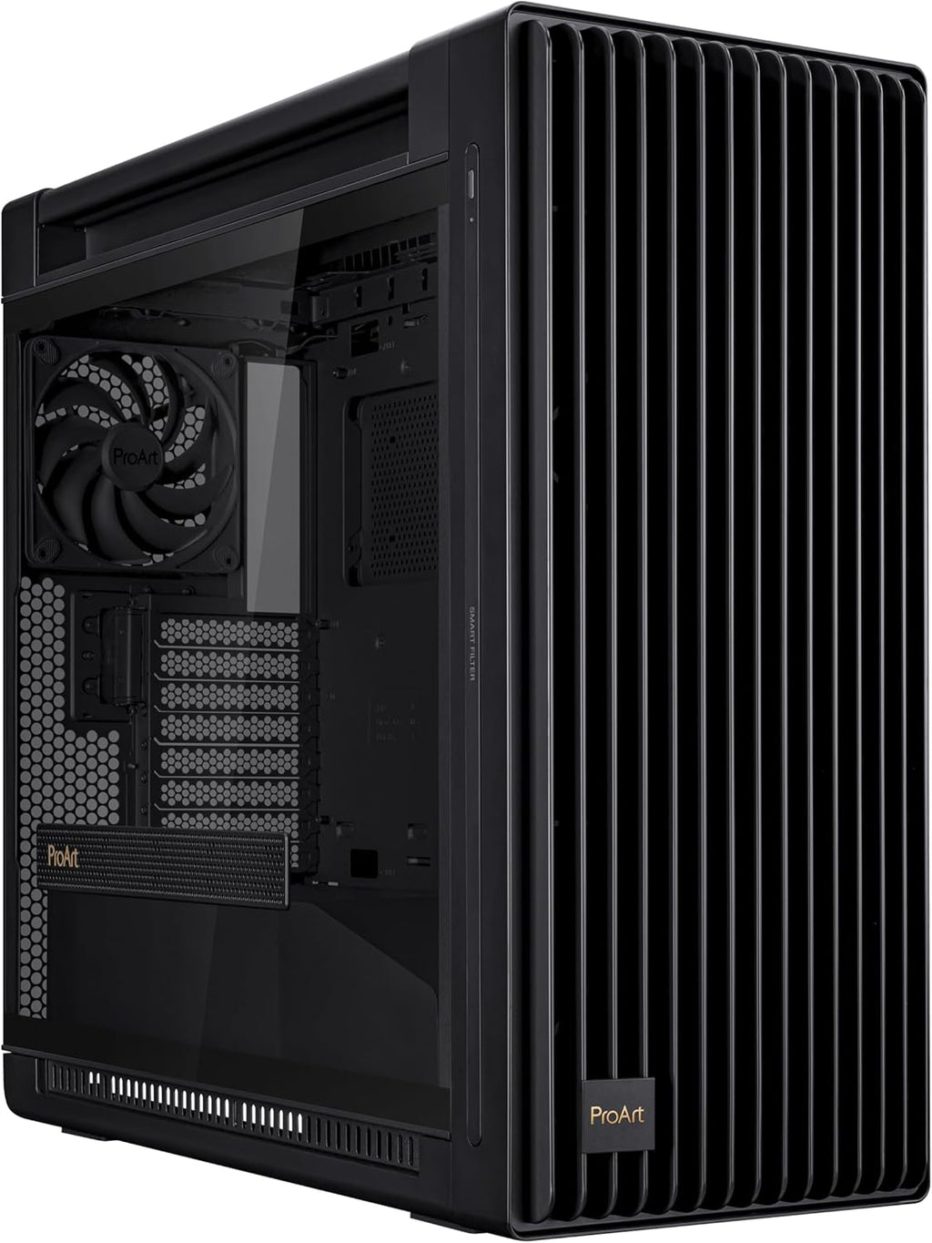 Boitier ProArt PA602 E-ATX, Support de radiateur 420 mm, Ventilateur de 140 mm et Deux Ventilateurs de 200 mm préinstallés, indicateur de poussière IR sur Le Panneau Avant