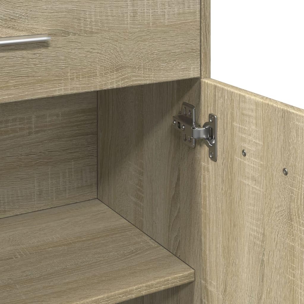 Ensemble de meubles de salle de bain 4 pcs chêne sonoma