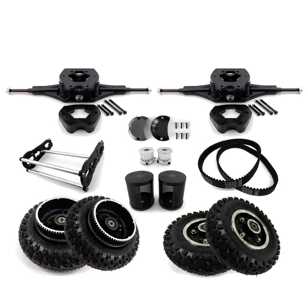 Composants pour skateboard de montagne sans moteur tout-terrain, support de moteur d'entraînement par courroie avec housse de protection (kit 1)