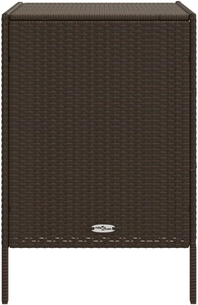 Homgoday Armoire de rangement de jardin marron 55 x 59 x 80 cm en polyrotin Boîtes de rangement d'extérieur