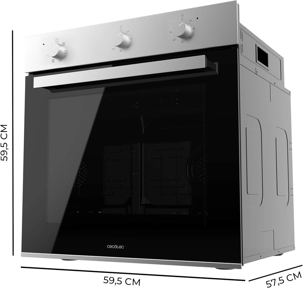 Cecotec Four intégrable multifonctions Bolero Hexa M236000 Line Time A.Four multifonctions Capacité de 70 L, 6 fonctions, classe A, 2800 W