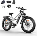 Lohang Vélo électrique pour Adultes, VTT 26 Pouces, Batterie 52 V 19/21 Ah, autonomie jusqu'à 40-90 km, Moteur Unique/Double, Double amortisseurs, 7 Vitesses, vélo électrique de Plage et de Neige