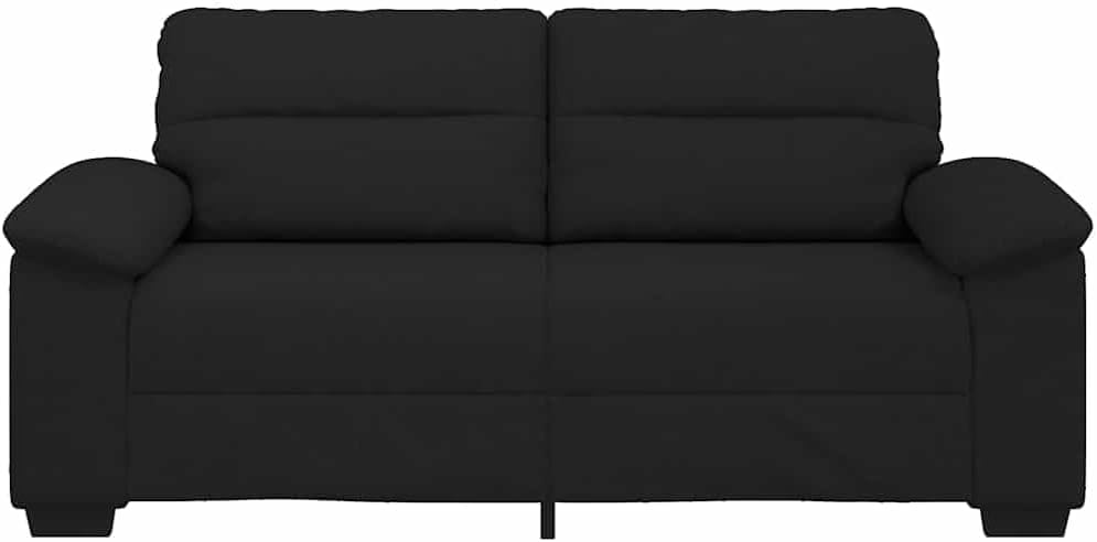 vidaXL Canapé à 2 Places Noir 140 cm Tissu