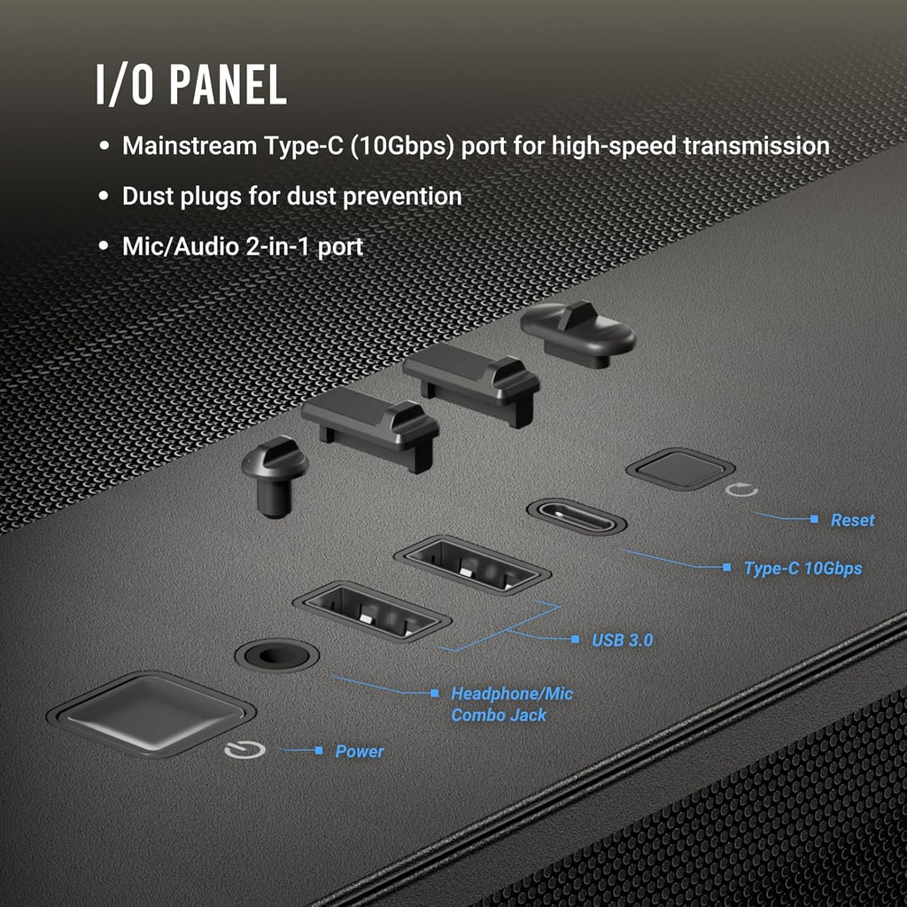 Antec C8 Curve Wood Boîtier PC E-ATX à tour complet, panneau avant en bois, verre incurvé simple super grand angle, disposition double chambre, type C, support de radiateur 360 mm, compatible RTX 40