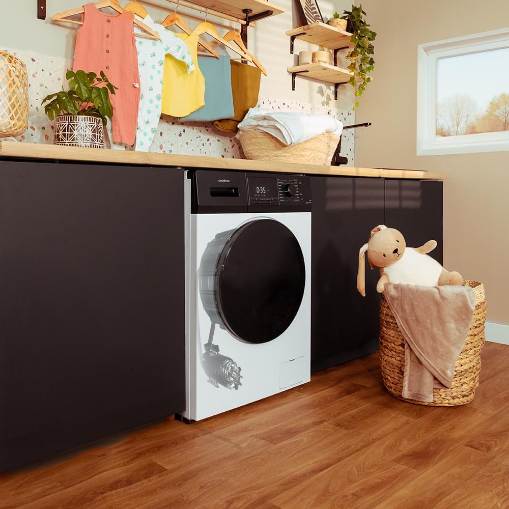 Cecotec Lave-Linge 10Kg Chargement Frontal Bolero Dresscode 10410 Inverter A. 1950W, 1400 tr/min Réglable, 16 Programmes, Faible Consommation d'Énergie, Vapeur, Stérilisation du Linge