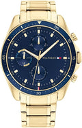 Tommy Hilfiger Montre Analogique Multifunction à Quartz pour Homme avec Bracelet en Acier Inoxydable et en Piel