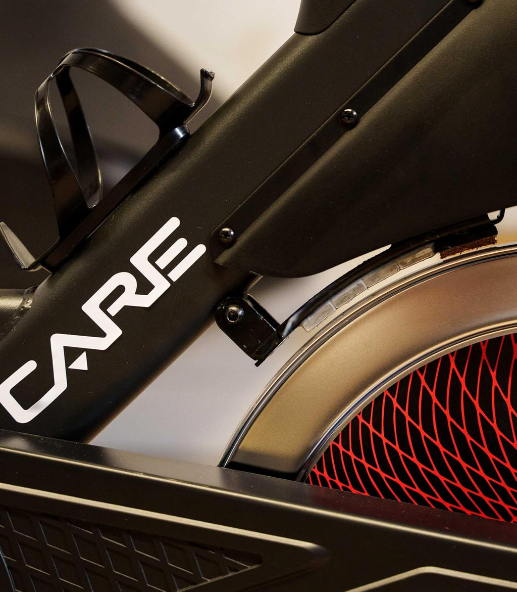 CARE FITNESS - Vélo de Biking- Racing - 7 Fonctions Essentielles - Confortable et Pratique - Stabilité et Bonne Posture Garantie - Masse d'Inertie 12 kg