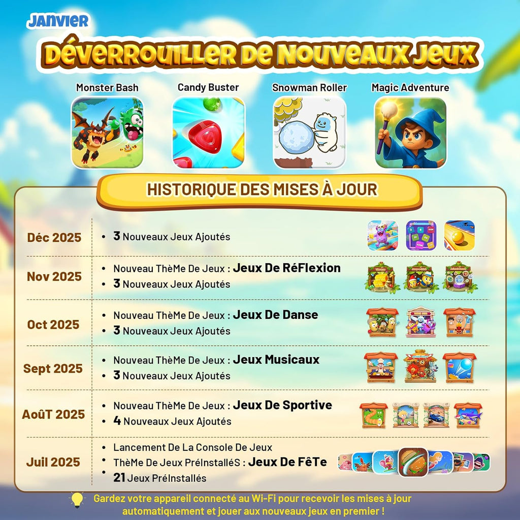 KINHANK MotionX Consoles de Jeux à Détection de Mouvement, Système de Jeu Vidéo Plug&Play pour Interactif Parent-Enfant, Sans abonnement & Manette,Jouet Cadeau pour garçons et Filles à partir de 3 Ans