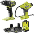 Perceuse-visseuse à percussion 18V One+ Brushless - Batteries 2,0 et 4,0Ah - Chargeur - Compresseur OFFERT