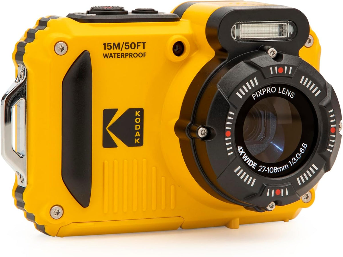 KODAK Pixpro WPZ2 - Appareil Photo Numérique Compact 16M Pixels, étanche à 15m, Anti-Choc, Video 720p, Ecran LCD 2,7 - Batterie Li-ion, Jaune