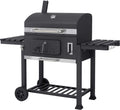 Tepro 1165 Charbon de bois Grill Grill Toronto XXL, surface de cuisson : environ 71,5 x 46 cm, anthracite/acier inoxydable, 90 cm