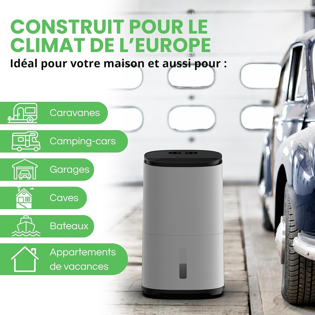Meaco AreteOne Déshumidificateur et purificateur d'air HEPA pour une maison de 50 m² Élimine la condensation et l'humidité et nettoie l'air