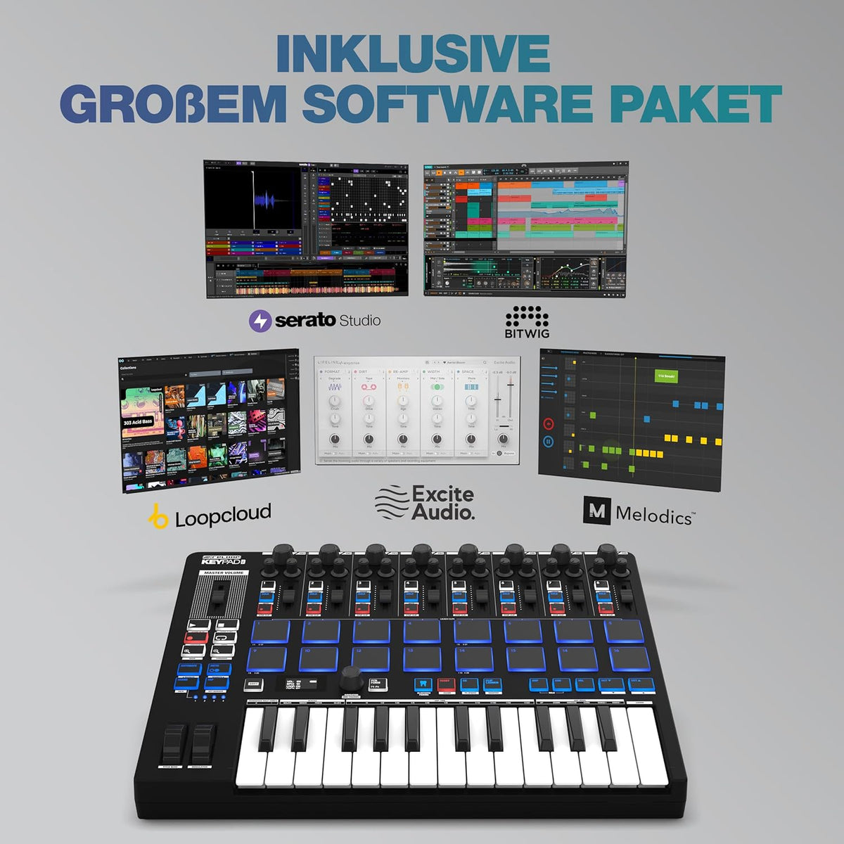 Reloop Keypad Pro - Station de travail DAW compacte avec MIDI sans fil