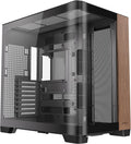 Antec C8 Curve Wood Boîtier PC E-ATX à tour complet, panneau avant en bois, verre incurvé simple super grand angle, disposition double chambre, type C, support de radiateur 360 mm, compatible RTX 40