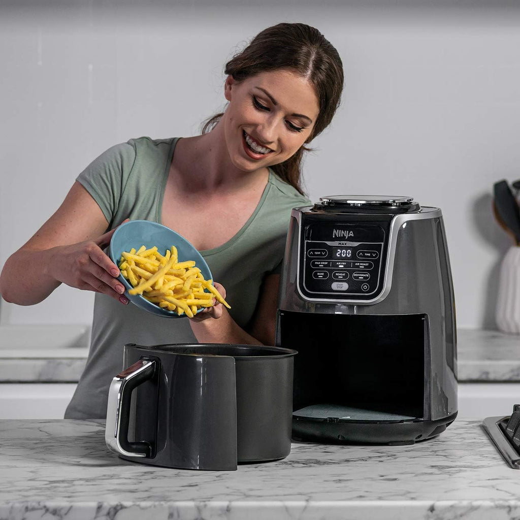 Ninja Air Fryer Max [AF160UK] 5.2 Litres, Grey and Black
