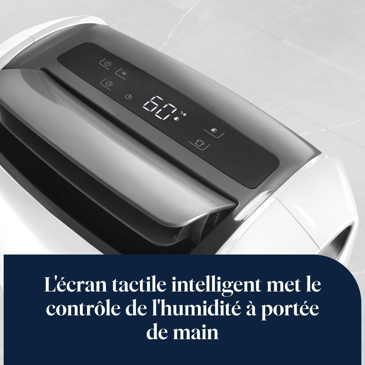 De’Longhi Tasciugo AriaDry Multi - Déshumidificateur Portable pour la Maison, Élimination de l'Humidité 25L/24h, Séchage, Anti-Moisissure, Minuteur, Silencieux, Blanc (DDSX225)
