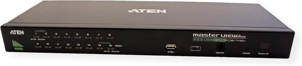 Aten CS1716A commutateur écran, Clavier et Souris Grille de Montage Noir