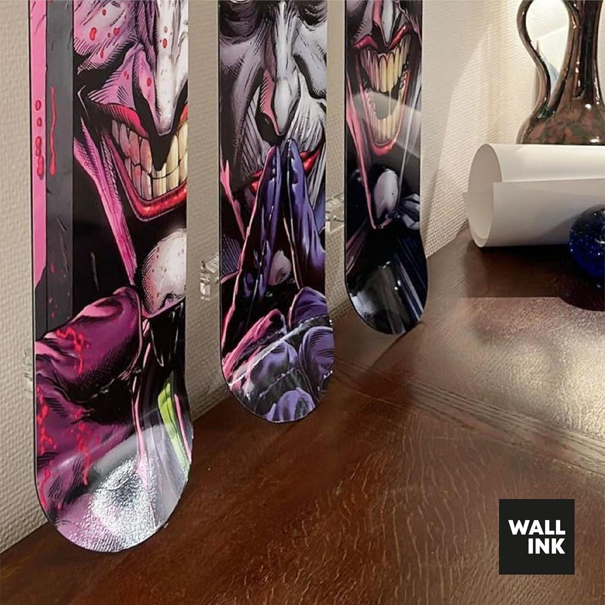 SUPER FABRIQUE Planche Alu forme Skate Board pour décoration murale, anime, One Piece, pour une déco originale (Polyptique (5P))