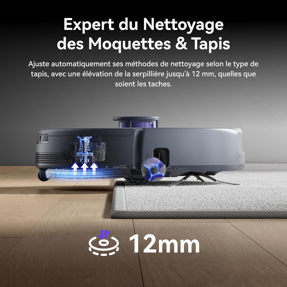 NARWAL Freo Z10 Ultra Robot Aspirateur Laveur, Balai Intelligent 18000Pa - Extension Serpillère Dynamique, Système Anti-Enchevêtrement, Nettoyage Humide/Sèche, Station Tout-en-Un