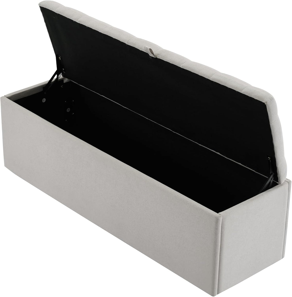 WEALTHOUSE Banc de rangement rembourré pour chambre à coucher - Meuble de rangement - Banc de rangement - Tabouret - Meuble moderne - Solution de rangement - Banc de lit - Coffre de rangement lin
