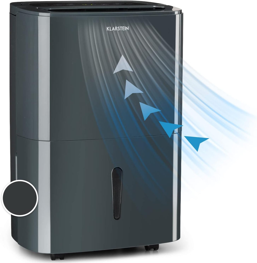 Klarstein Deshumidificateur d Air et Purificateur d'Air, Déshumidificateurs, Anti Humidité, Absorbeur d'Humidité et Séchage Vêtements, Desumidicateur d Air Electrique, Déshumidificateur Salle de Bain
