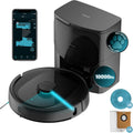 Cecotec Robot Aspirateur et Laveur de Sols avec Base AutoVidange Conga 9590 Spin Revolution Ultra Power Home. Navigation Laser, 10000Pa, App, Autonomie 240min, Brosse Spéciale Animaux, Mopas Rotatives