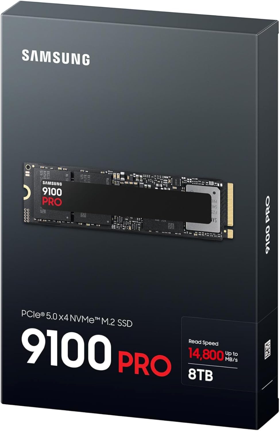 SSD Interne 9100 Pro, NVMe 2.0 PCIe 5.0x4, Capacité 8To, Vitesse de Lecture jusqu'à 14 800 Mo/s, Les Performances de la Gen5, MZ-VAP8T0BW