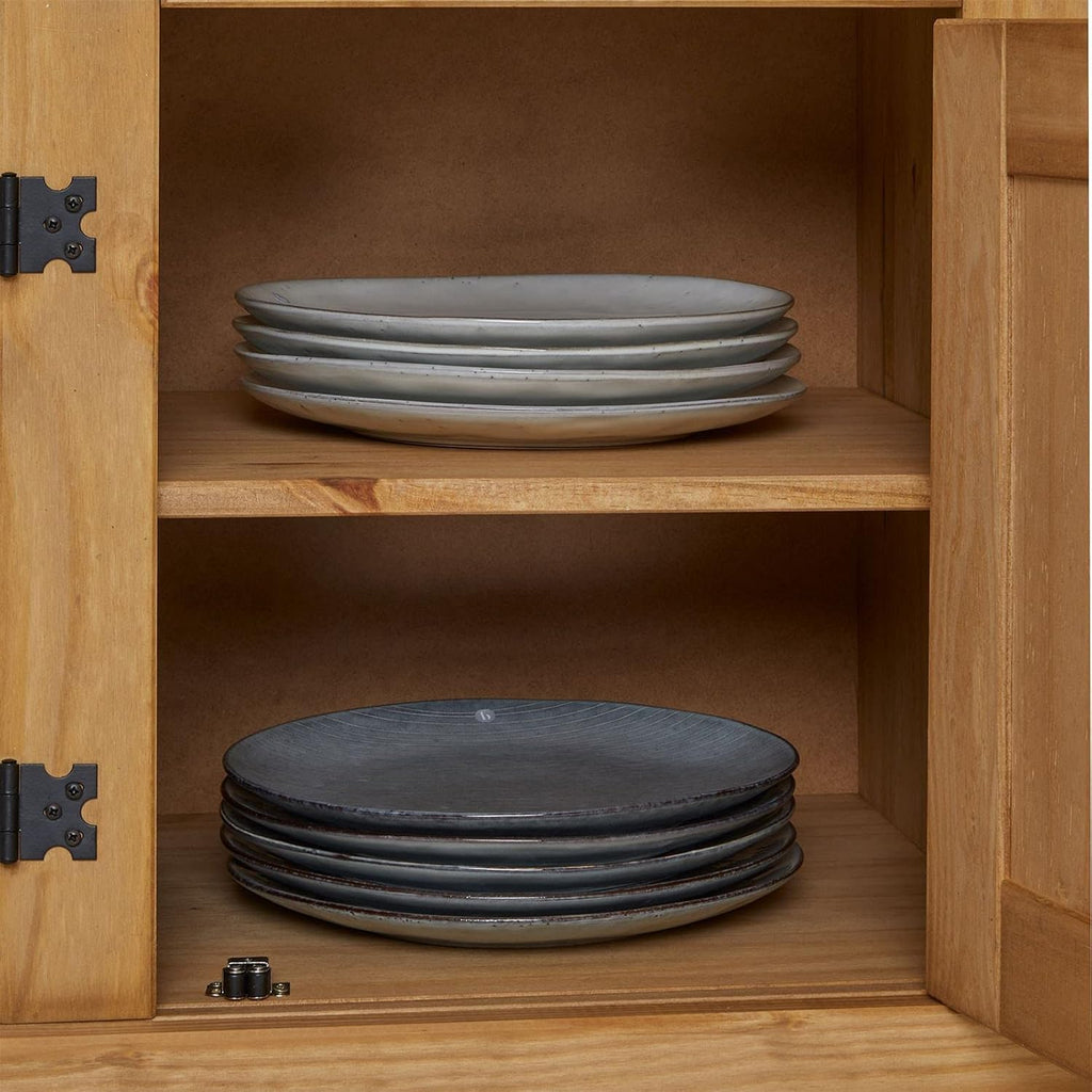 IDIMEX Buffet Salsa Commode bahut vaisselier en Bois Style Mexicain avec 3 Portes battantes et 3 tiroirs, en pin Massif Finition teintée/cirée