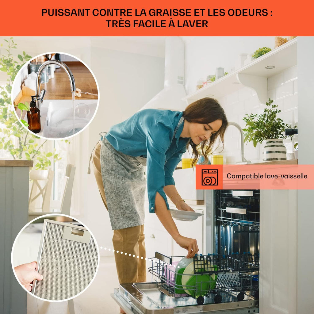 Klarstein Annabelle Hotte aspirante Extracteur de fumée murale Absorption et ventilation 90 cm - noir