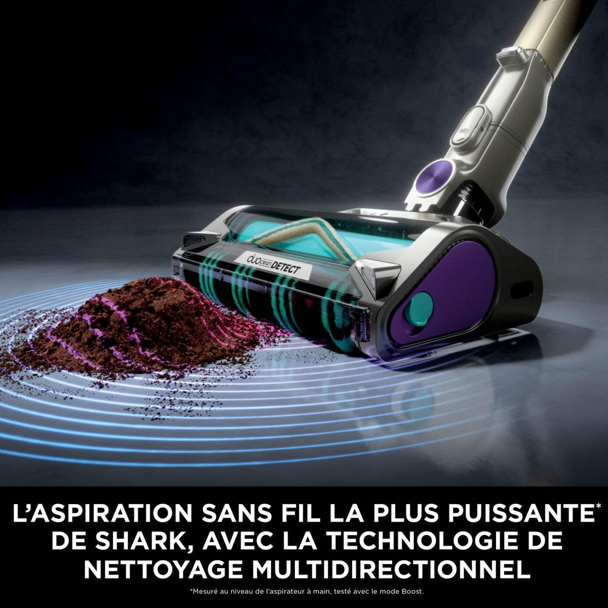 Shark aspirateur sans fil PowerDetect Clean et Empty, DuoClean Detect, Reverse Clean, base auto-vidante 2 l, Anti-Hair Wrap Plus, autonomie 70 min, léger, animaux ou multisurface, Gris IP3251EUT