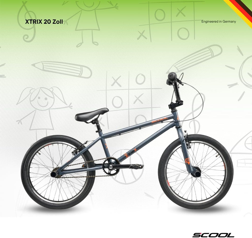 S'COOL XtriX BMX 16 et 20" 1 vitesse | Freewheel | BMX | Vélo pour garçons et filles | Vélo enfant avec composants de qualité supérieure | Roue libre