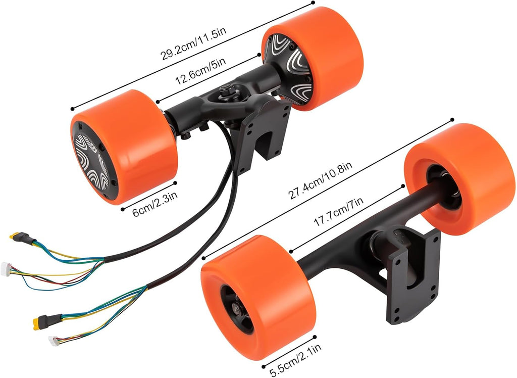 Kit de moteur de moyeu sans balais - 100 kg - Double moteur pour skateboard électrique - Moteur de moyeu pour skateboard électrique - Double moteur