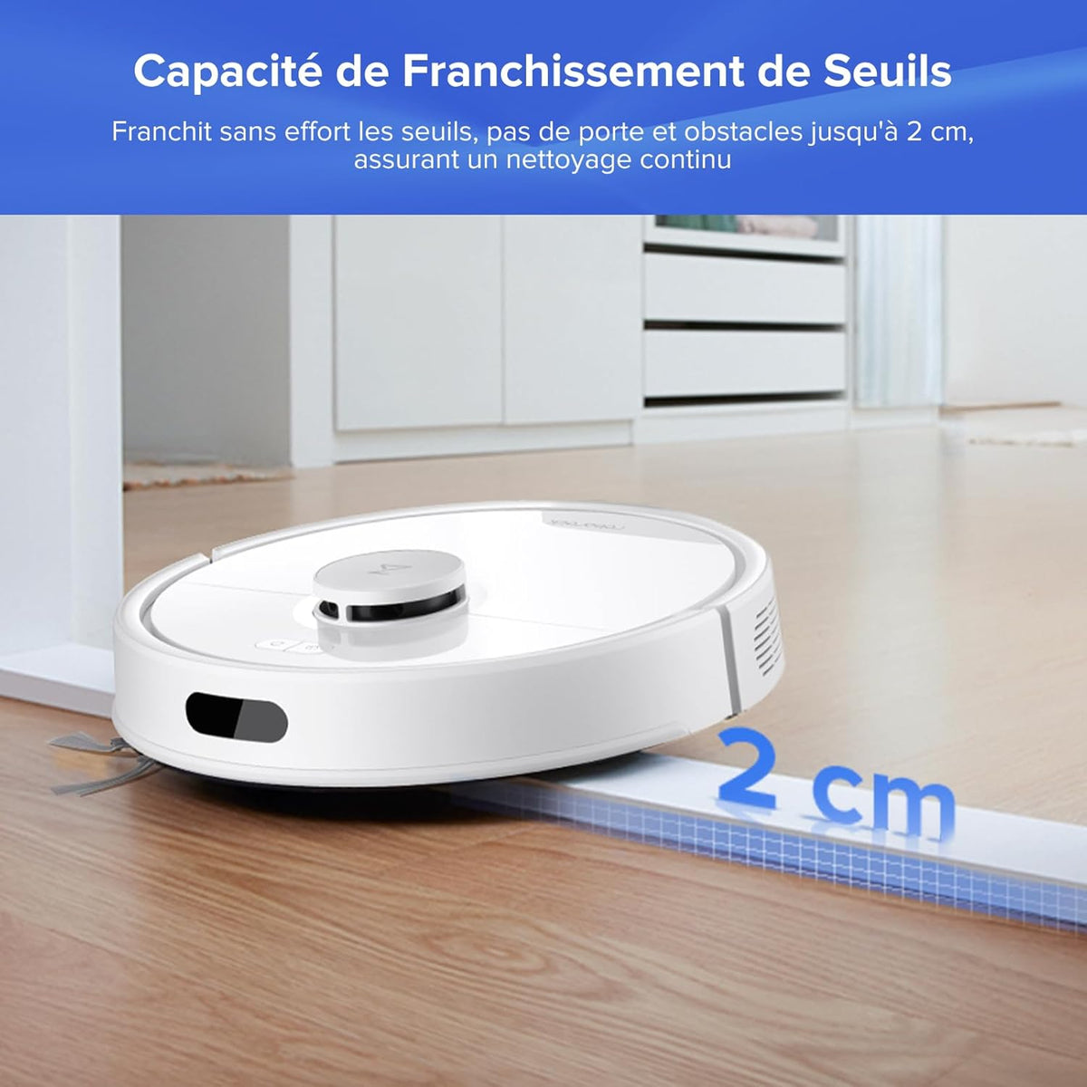 roborock Q7 L5+ Set Aspirateur Robot Laveur avec Station, 8000 Pa Aspiration, Vidange Automatique, 3 Niveaux d'eau, Double Anti-emmêlement, Navigation LiDAR, Idéal pour Poils d'animaux/Tapis, App
