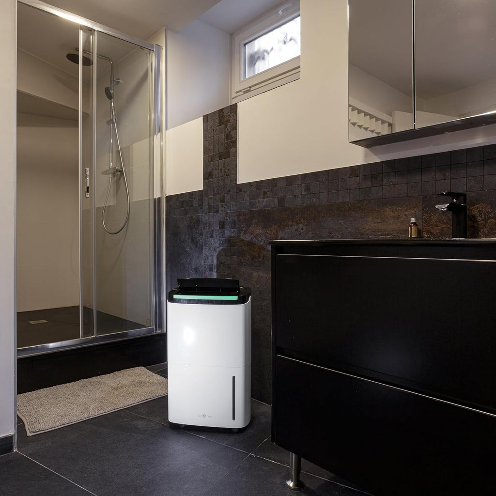 Air&Me Déshumidificateur ROHAN 50L/j avec pompe – Connecté, puissant & silencieux, idéal 200m². Volet oscillant, grande autonomie.